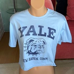 Official licensed product: Yale short sleeve shirt crop top